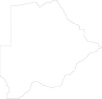 botswana schets kaart vector