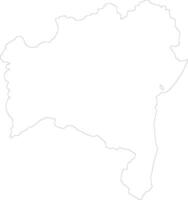 Bahia Brazilië schets kaart vector