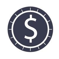 geld munt pictogram vector