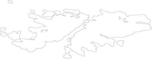 Falkland eilanden Falkland eilanden schets kaart vector