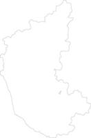 karnataka Indië schets kaart vector