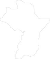 koroussa Guinea schets kaart vector