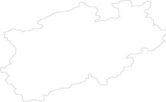 Noordrijn-Westfalen Duitsland schets kaart vector