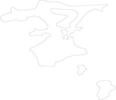 chatham eilanden gebied nieuw Zeeland schets kaart vector