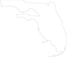 Florida Verenigde staten van Amerika schets kaart vector