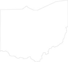 Ohio Verenigde staten van Amerika schets kaart vector