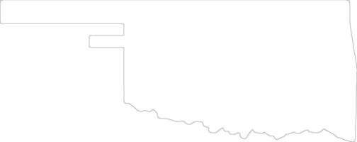 Oklahoma Verenigde staten van Amerika schets kaart vector