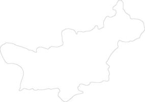 Saravan Laos schets kaart vector