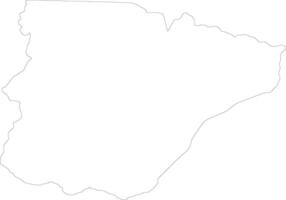 zuidelijk Zambia schets kaart vector