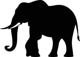 Afrikaanse olifant zwart silhouet vector