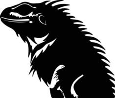 basilisk zwart silhouet vector