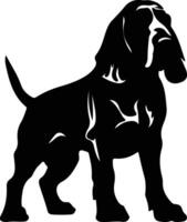 bloedhond zwart silhouet vector