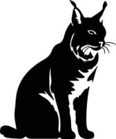 bobcat zwart silhouet vector