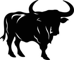 stier zwart silhouet vector