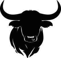 stier zwart silhouet vector