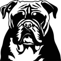 bulldog zwart silhouet vector