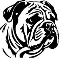 bulldog zwart silhouet vector