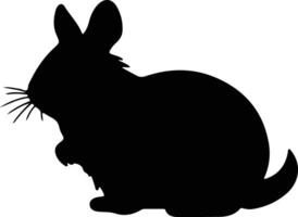 chinchilla zwart silhouet vector