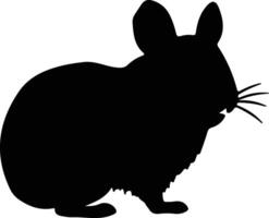 chinchilla zwart silhouet vector