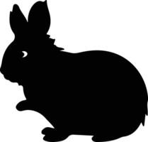 chinchilla zwart silhouet vector