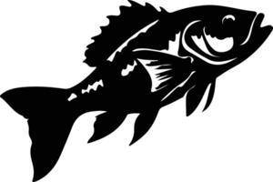 coelacanth zwart silhouet vector