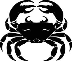 krab zwart silhouet vector