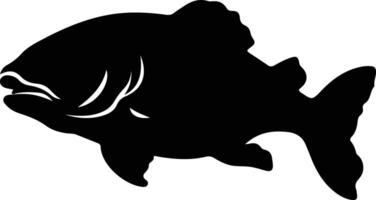 dunkleosteus zwart silhouet vector