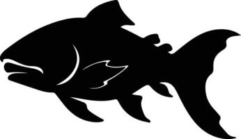 dunkleosteus zwart silhouet vector