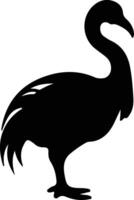 dodo zwart silhouet vector