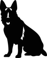 Duitse herder silhouet vector