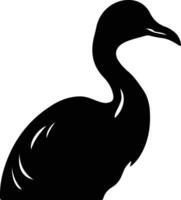 dodo zwart silhouet vector