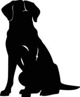 hond zwart silhouet vector