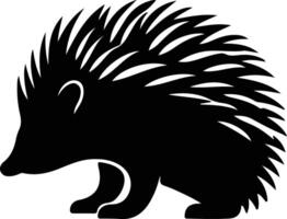 echidna zwart silhouet vector