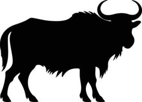 GNU zwart silhouet vector