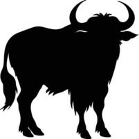 GNU zwart silhouet vector