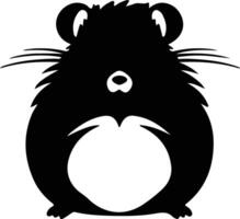 hamster zwart silhouet vector