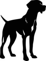 hond zwart silhouet vector