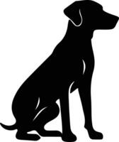 hond zwart silhouet vector