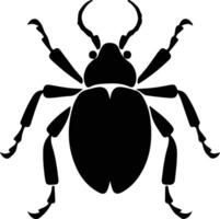 junibug zwart silhouet vector