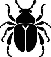 junibug zwart silhouet vector