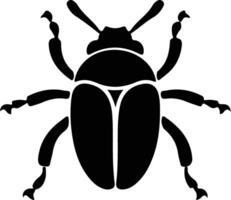 junibug zwart silhouet vector