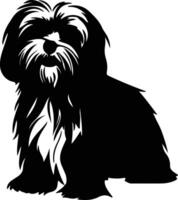 lhasa apso silhouet vector