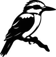 kookaburra zwart silhouet vector