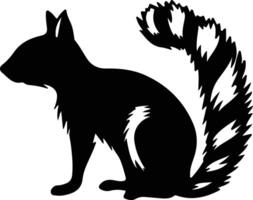 numbat zwart silhouet vector