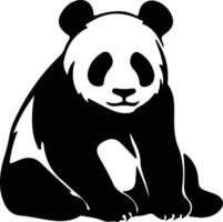 panda zwart silhouet vector