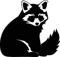 rood panda zwart silhouet vector