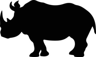 neushoorn zwart silhouet vector