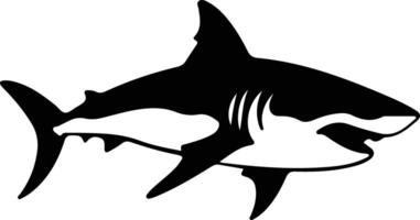 haai zwart silhouet vector
