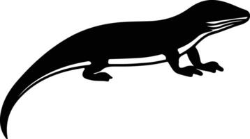 skink zwart silhouet vector