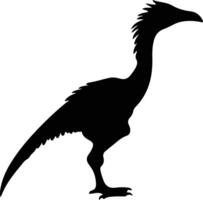 troodon zwart silhouet vector